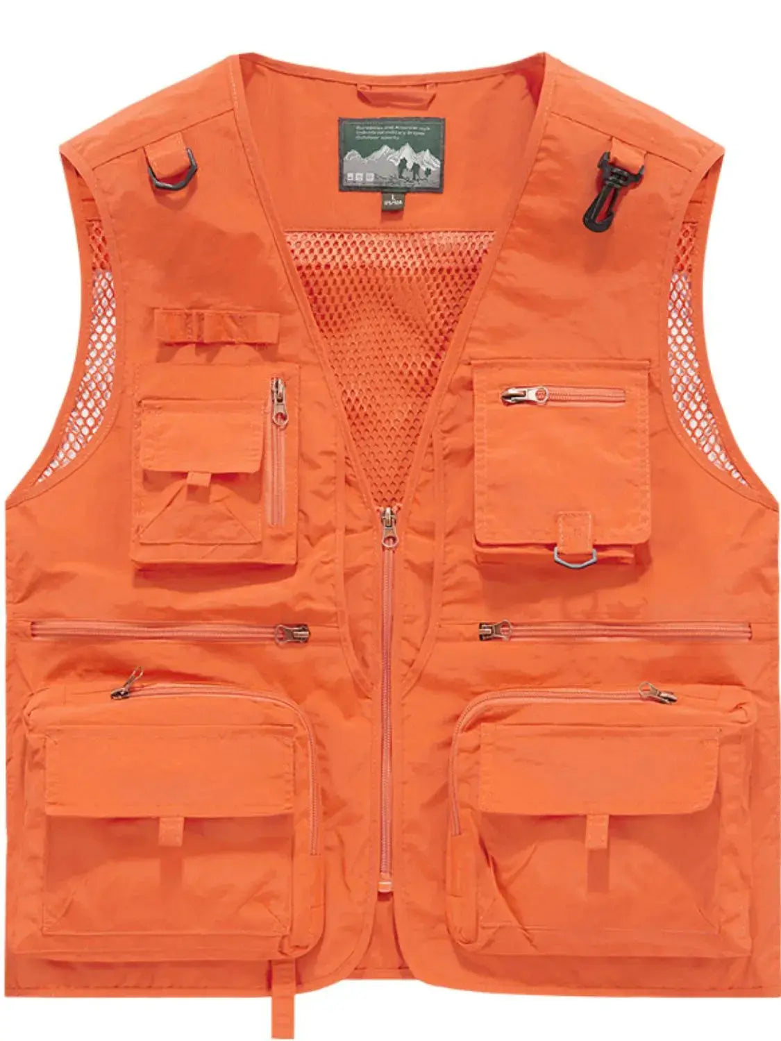 MENLL Plus Size Vest Men's Outdoor Zip Up Pockets Stretch Nylon Jacket by MENLL