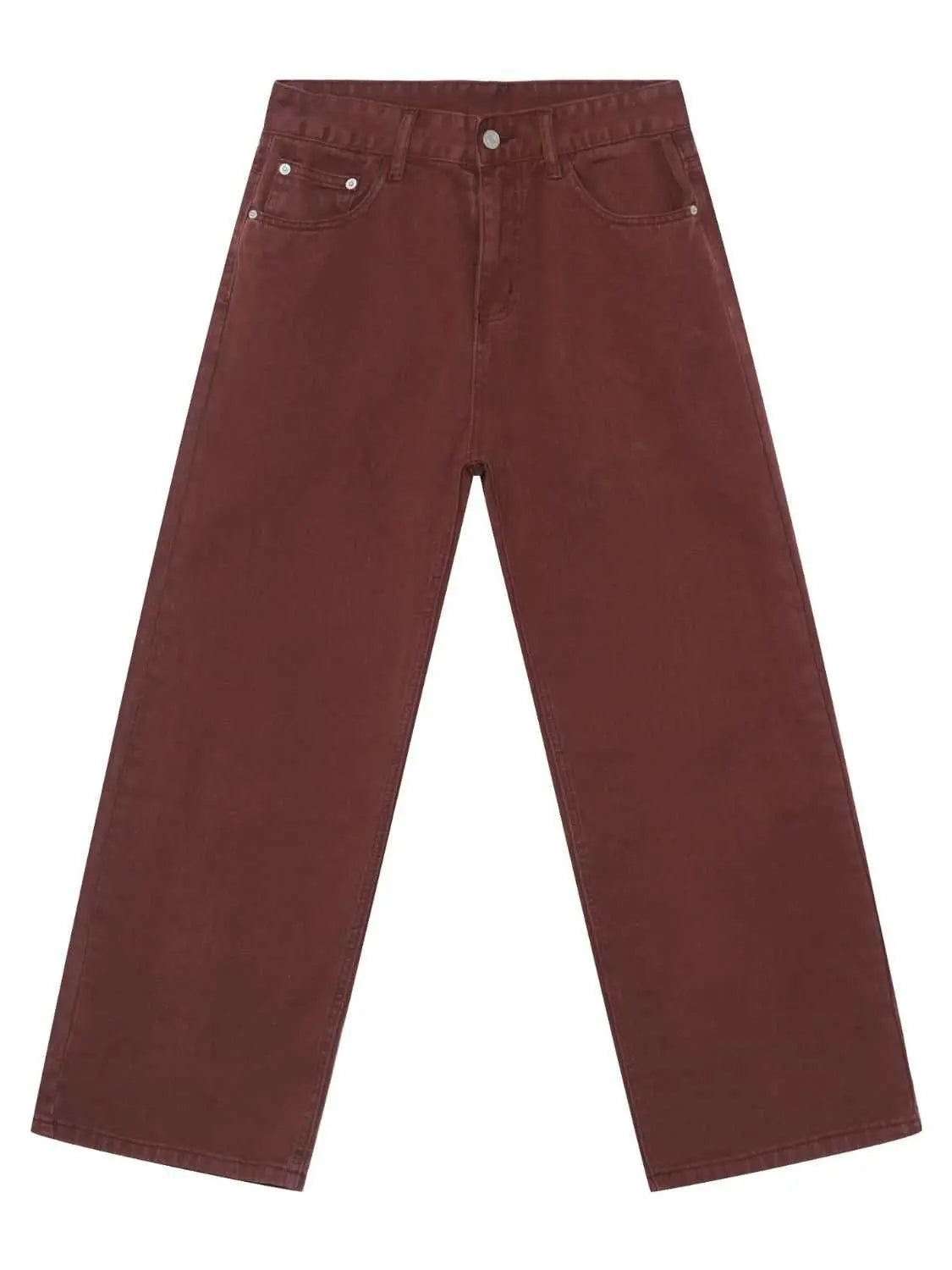 MENLL Khaki Baggy Jeans Men's Everyday Wear Denim Relaxed Fit by MENLL