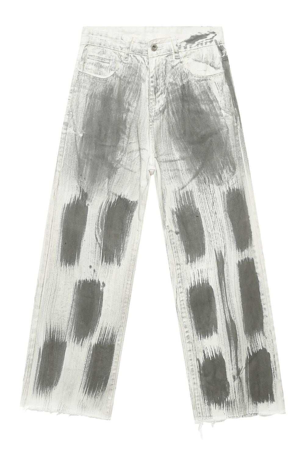 Jeans - Contrast Cotton - Casual Loose Fit by MENLL - Full View