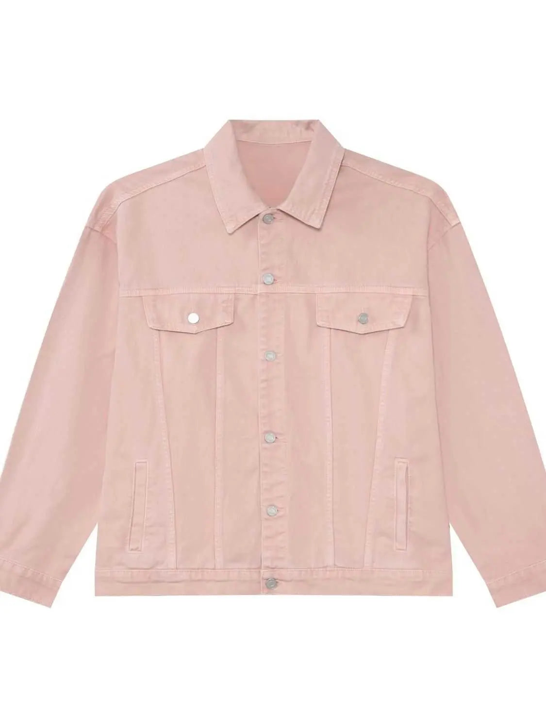 MENLL Burgundy Cotton Jacket Men's Casual Button Up Dropped Shoulder by MENLL