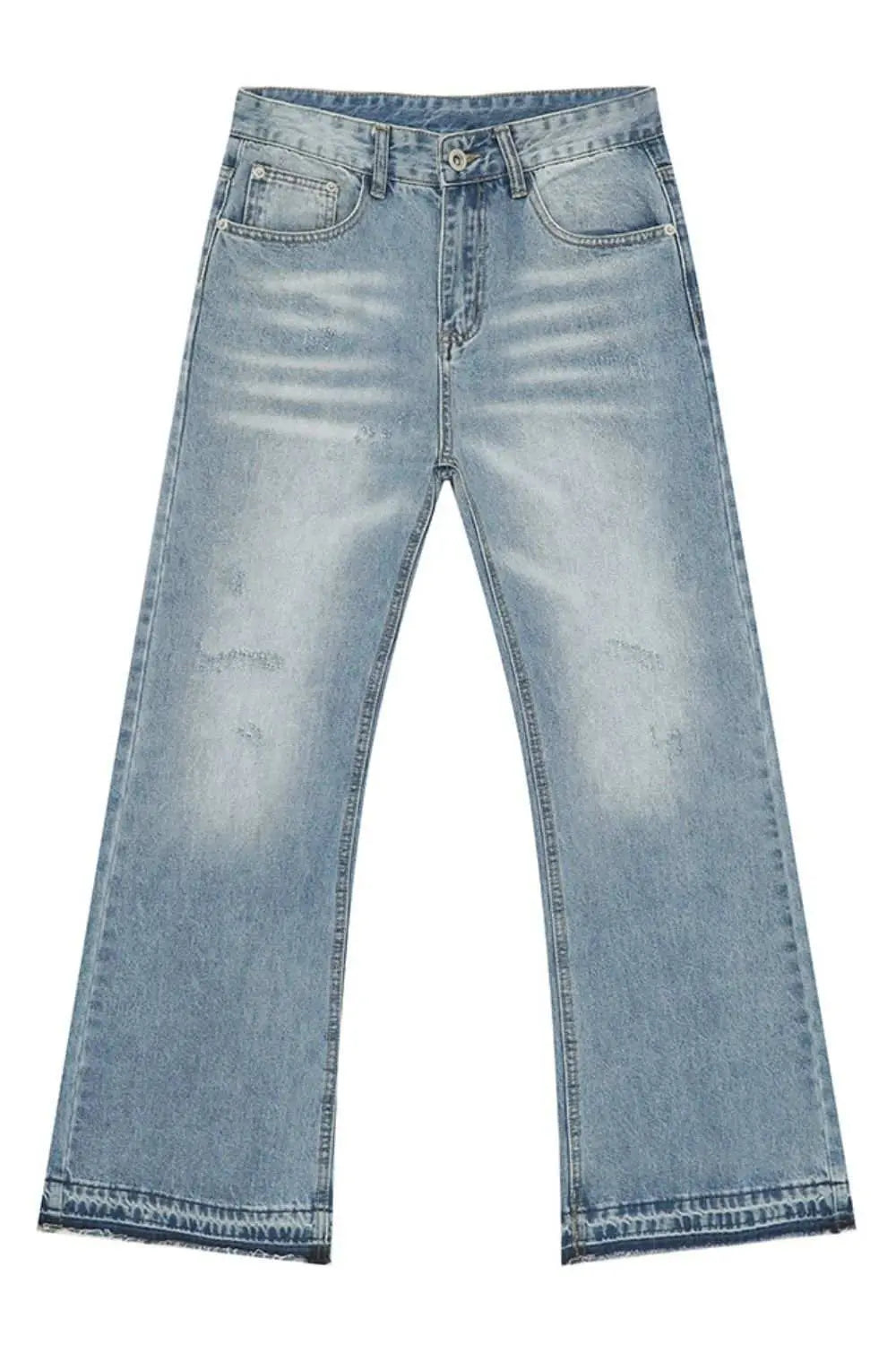 MENLL Trendsi Baggy Jeans With Pockets Light Wash Denim by MENLL