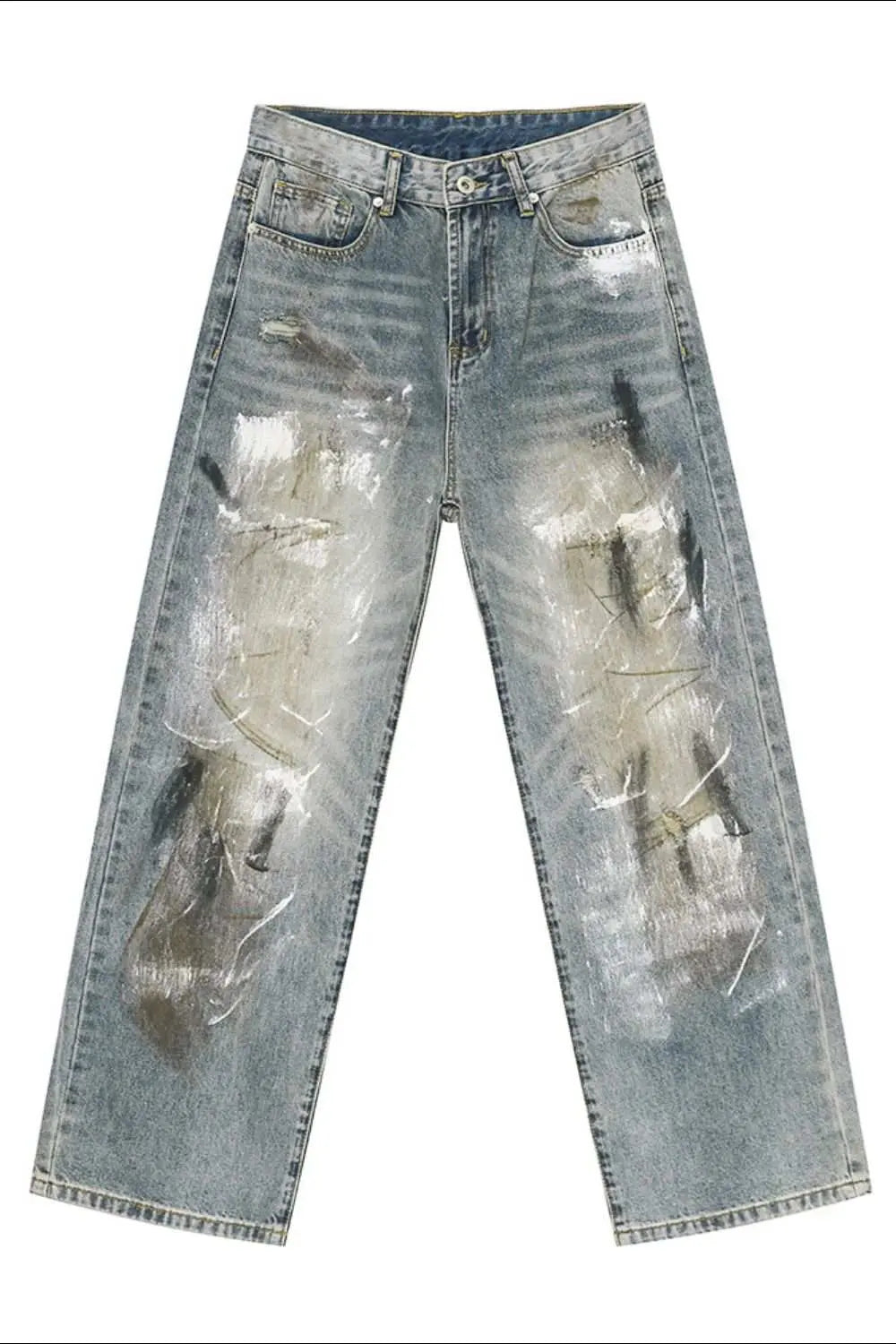 MENLL Baggy Jeans Women's Casual Distressed Denim Pants with Pockets by MENLL