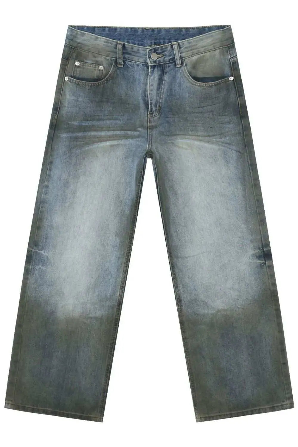 MENLL Denim Jeans Men's Casual Light Wash Loose Fit Pants Comfortable by MENLL