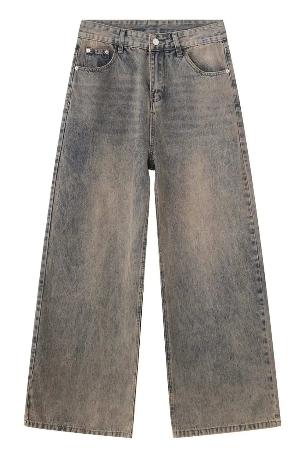 MENLL Wide Leg Jeans Men's Casual Denim Pants Relaxed Fit with Pockets by MENLL