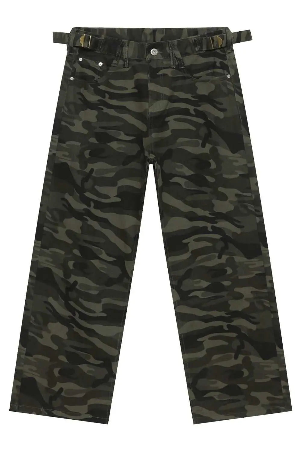 MENLL Camo Jeans Men's Casual Cotton Pants w/ Pockets Comfortable Fit by MENLL