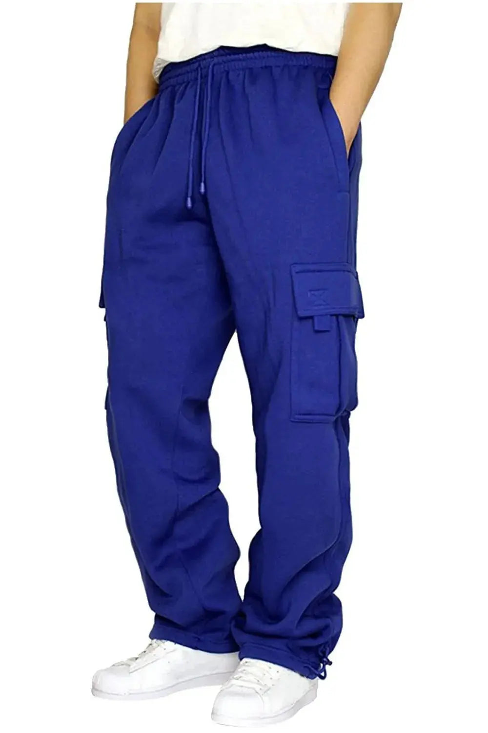 MENLL Cargo Pants Plus Size Men's Drawstring Relaxed Fit Utility Pants - Comfortable by MENLL