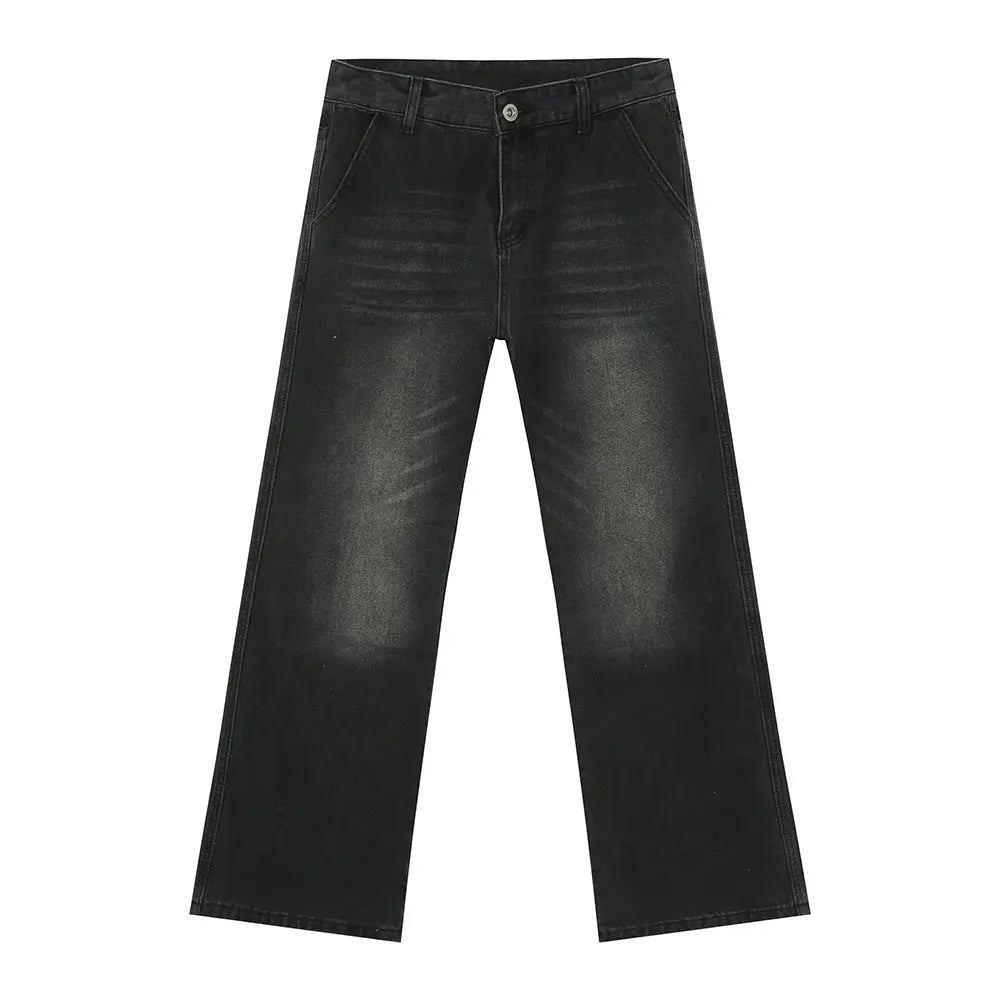 MENLL Mid Rise Jeans Men's Blue & Black Denim Everyday Wear Jeans with Pockets by MENLL