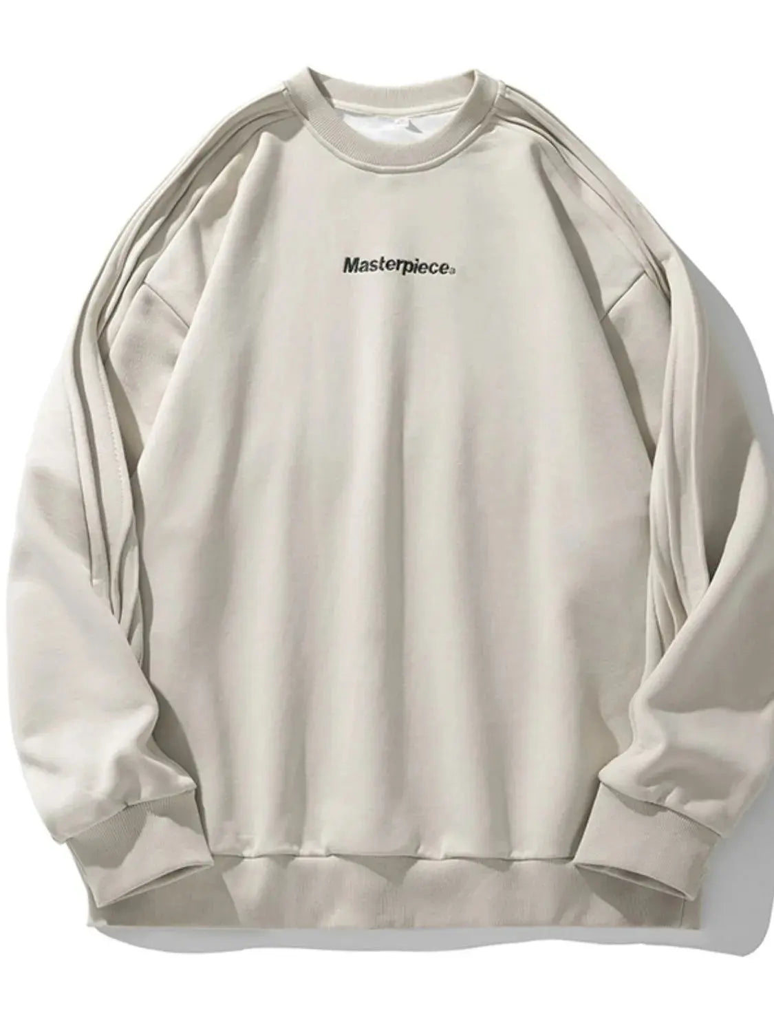 MENLL Letter Print Sweatshirt Men's Casual Pullover Long Sleeve Round Neck by MENLL