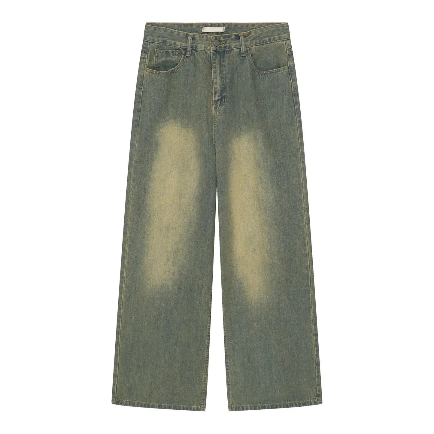 MENLL Trendsi Brown Jeans Men's Casual Straight Leg Pants with Pockets by MENLL