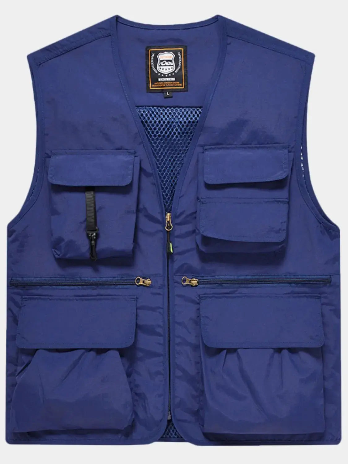 MENLL Plus Size Navy Vest Men's Casual Zip Up Premium Quality Vest by MENLL