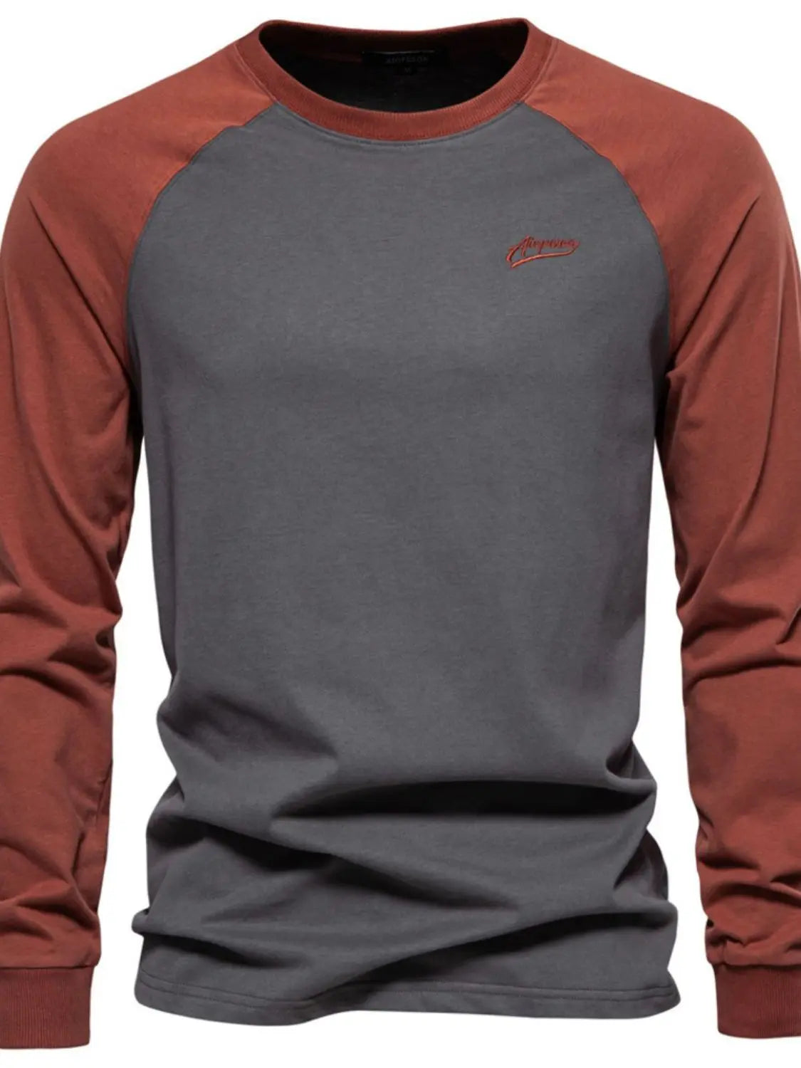 MENLL Raglan T-Shirt Men's Casual Olive Black Tee Soft & Stylish by MENLL