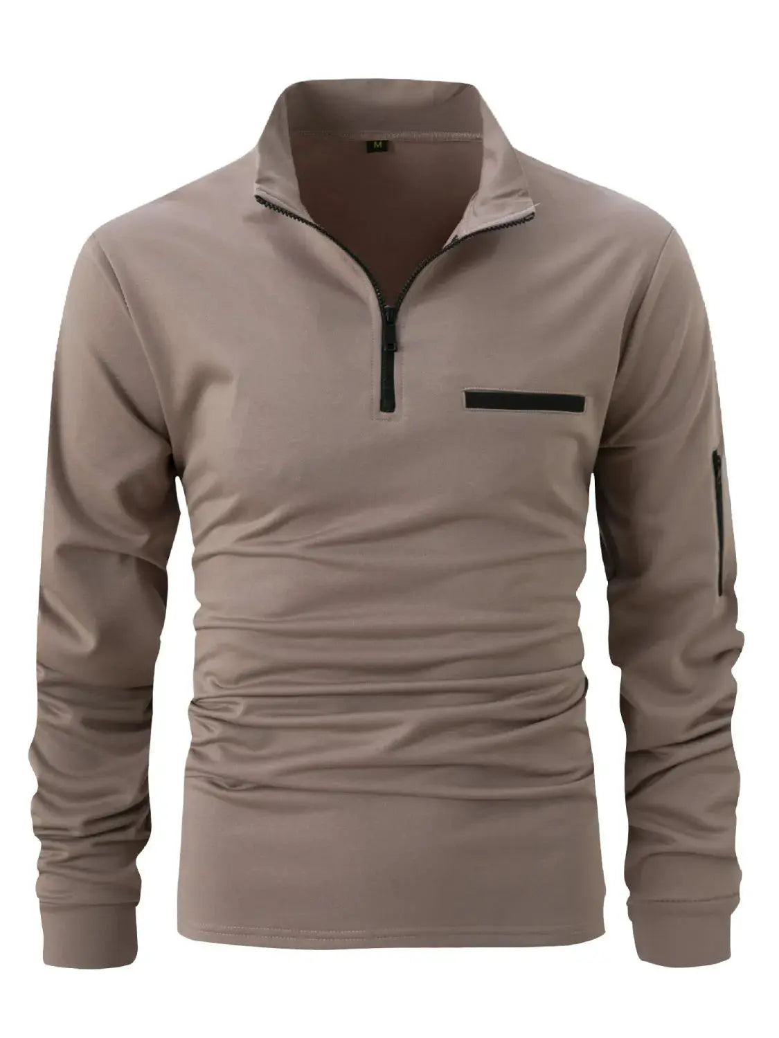 MENLL Plus Size Polo Men's Casual Quarter Zip Polyester T-Shirt Comfort Fit by MENLL