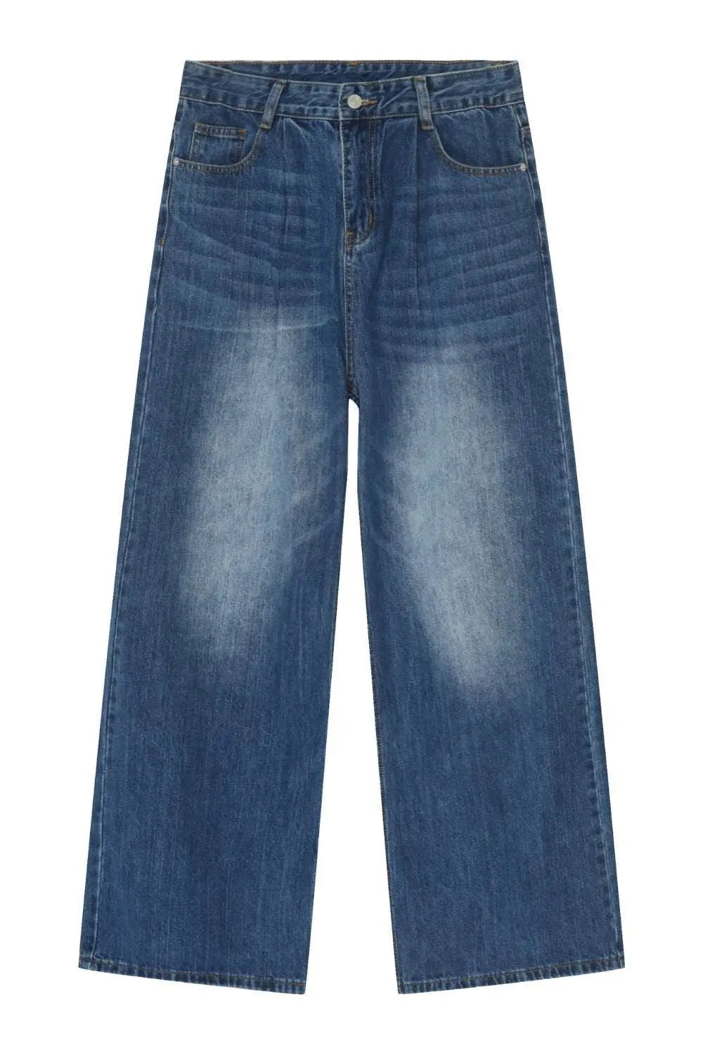 Men's Jeans - Baggy Loose Fit with Pockets - Casual Denim - Detail View