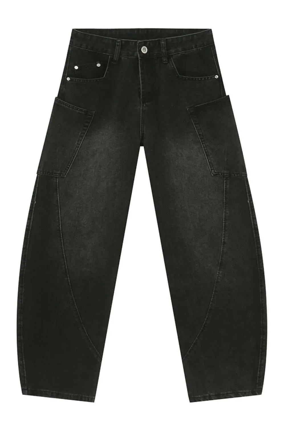 MENLL Mid Rise Jeans Men's Baggy Fit Casual Pants with Pockets by MENLL