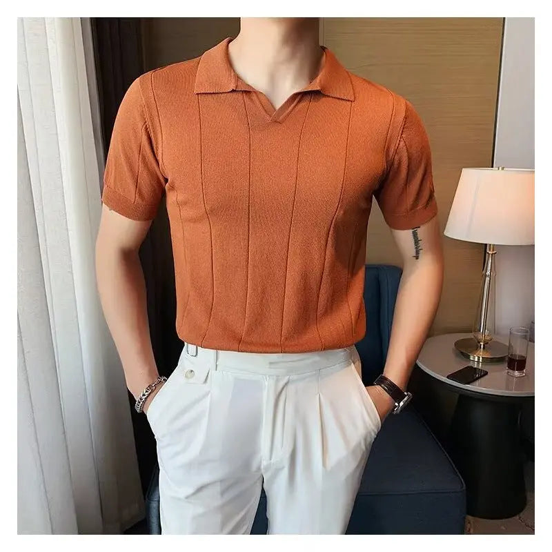 MENLL Plus Size Polo Cotton Blend Men's Casual Short Sleeve T-Shirt - Comfortable by MENLL