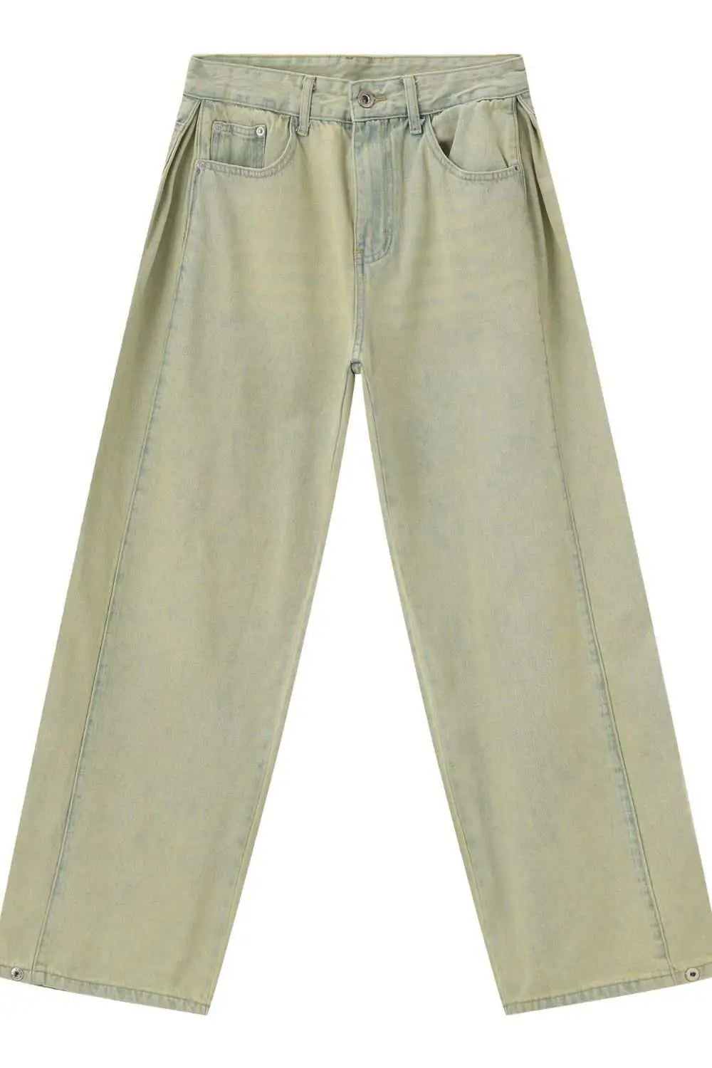 MENLL Mid Rise Jeans Men's Light Wash Denim Everyday Casual Pants by MENLL