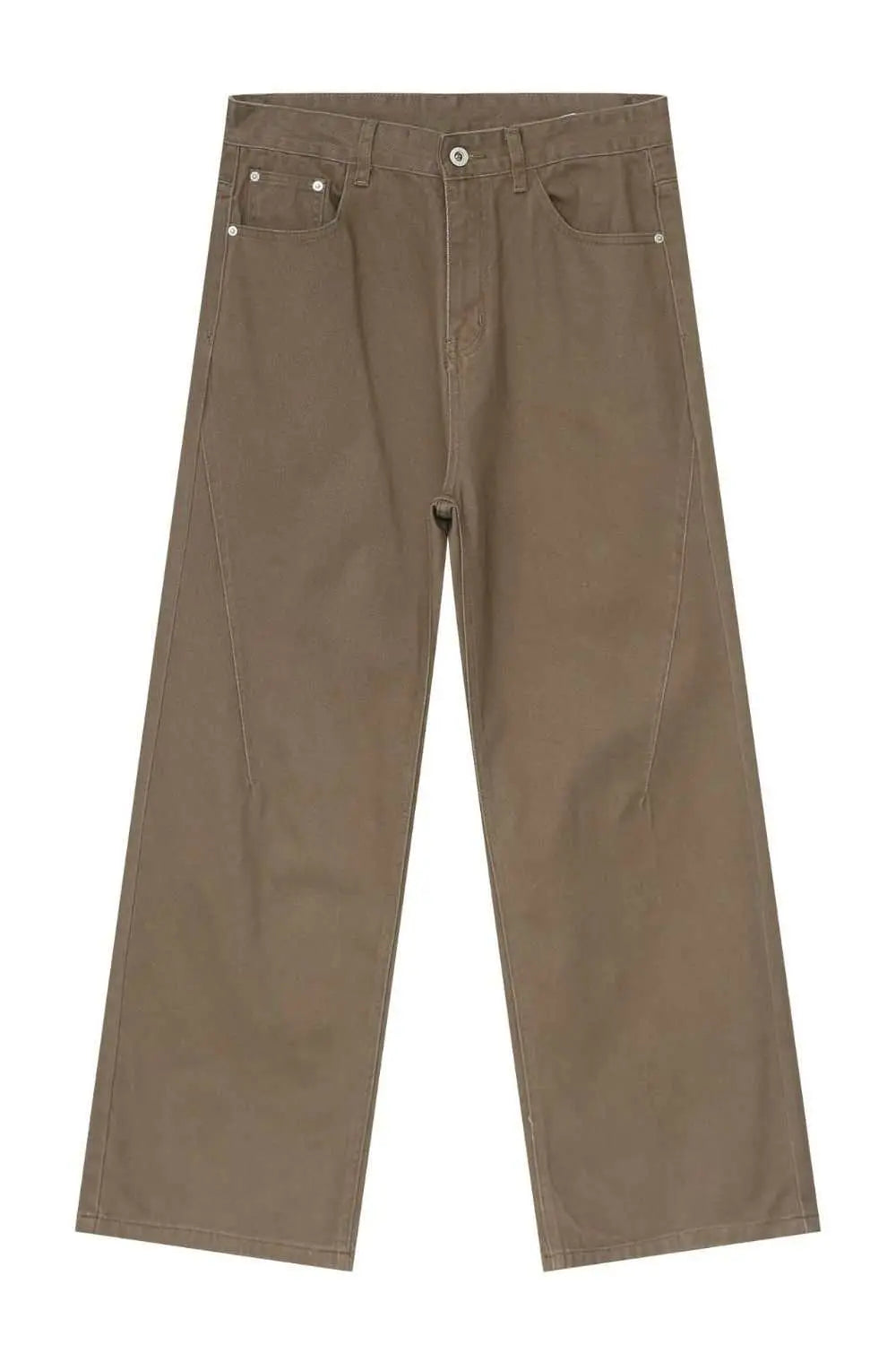 MENLL Baggy Khaki Jeans Men's Relaxed Fit Cotton Pants Trendsi Style by MENLL