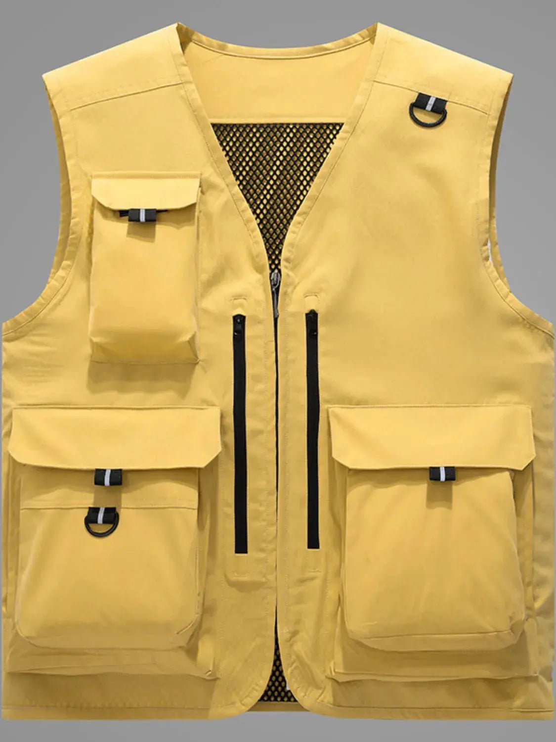 MENLL Plus Size White Vest + Everyday Wear + Men's Jacket + Zip Up, V-Neck by MENLL