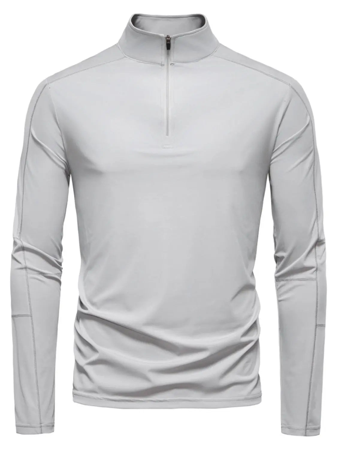 MENLL Activewear Shirt Men's Sun Protection Long Sleeve Half Zip Workout Moisture-Wicking by MENLL