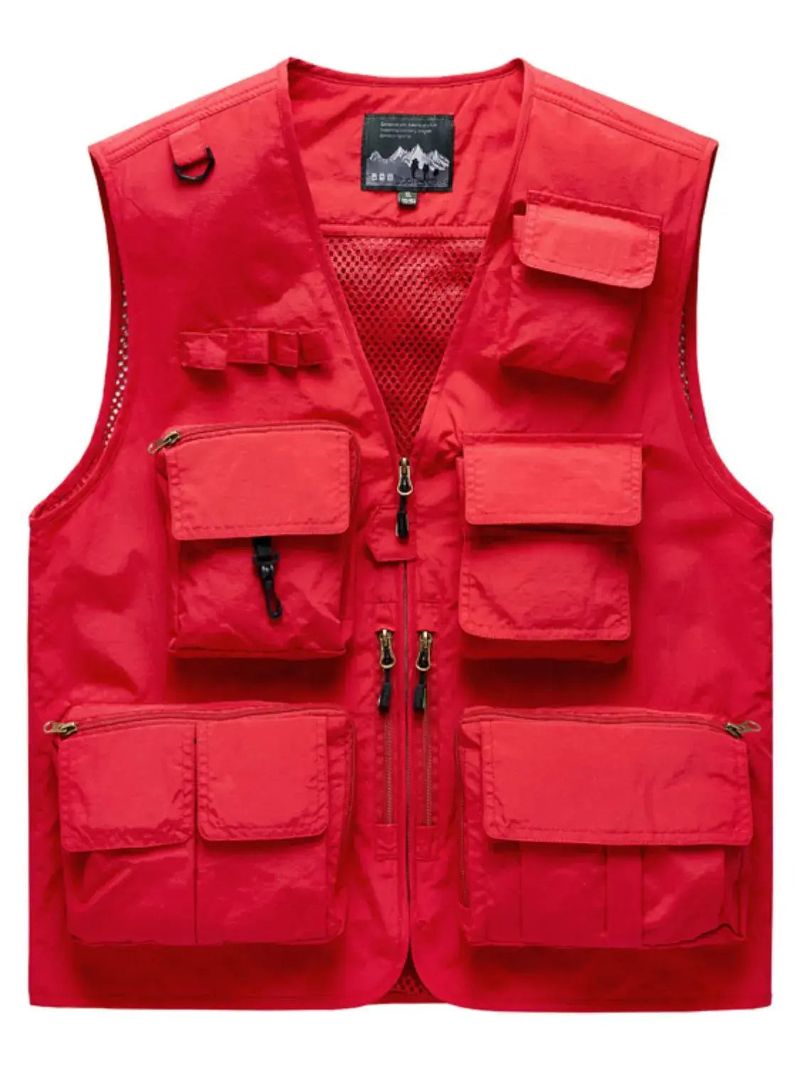 MENLL Mesh Zip-Up Vest Men's Plus Size Neon Yellow Lightweight Activewear by MENLL