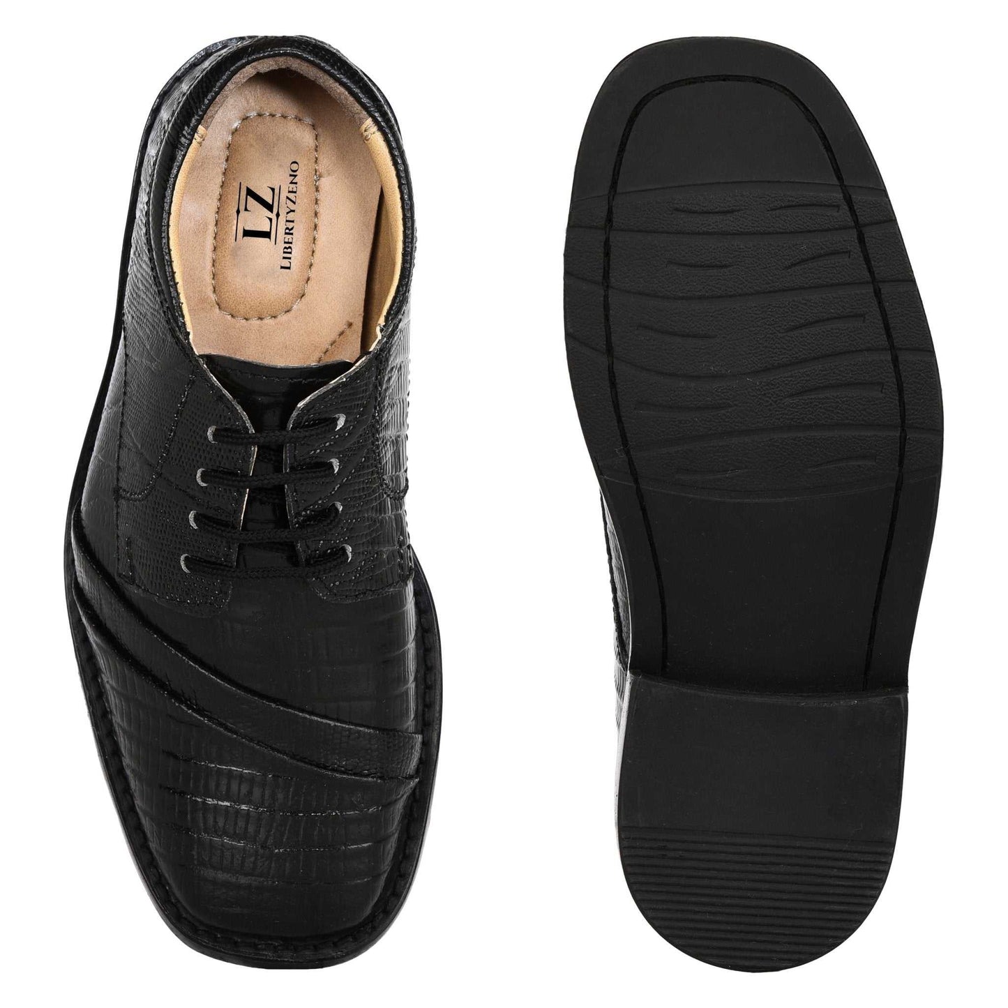 Trevor Leather Oxford Style Boys Dress Shoes - MENLL