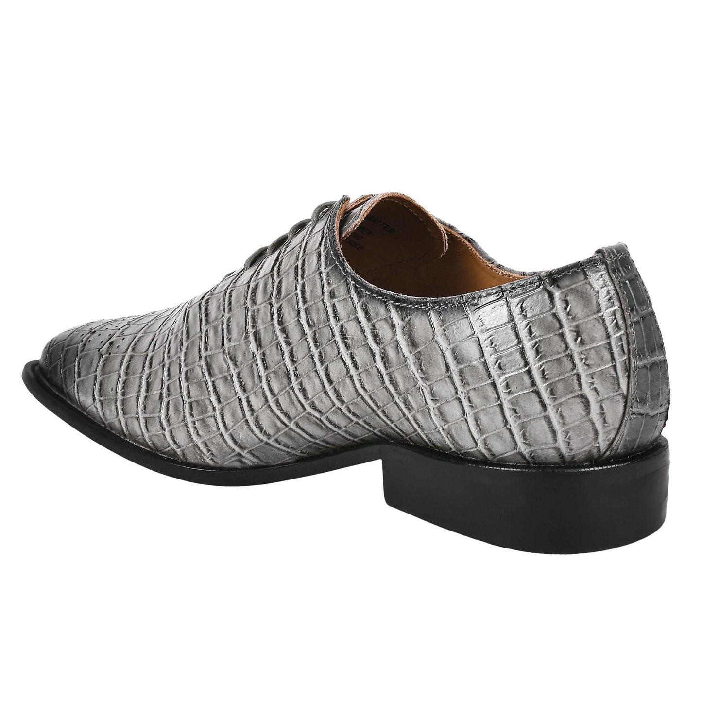 Walter Small Croco Leather Lace up Oxford Dress shoes - MENLL