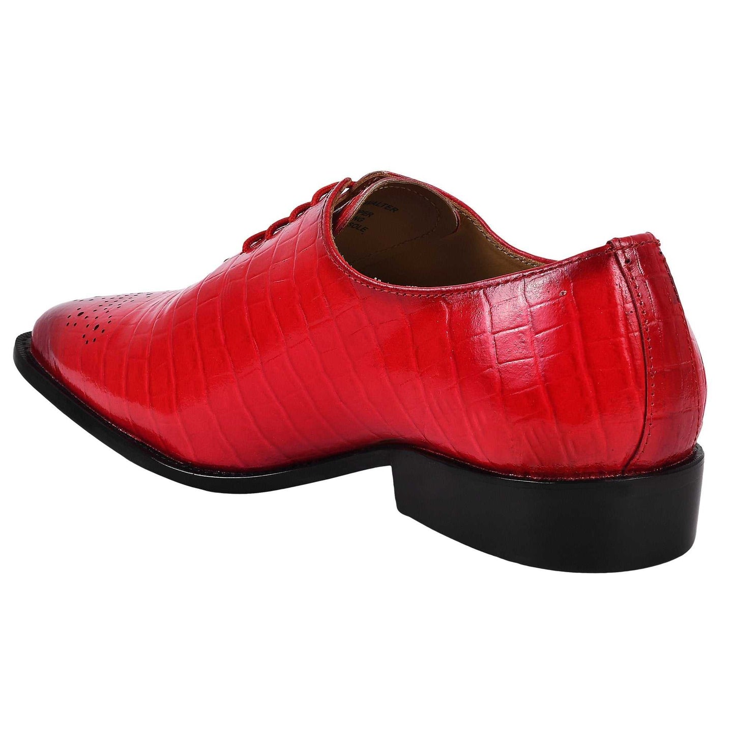 Walter Small Croco Leather Lace up Oxford Dress shoes - MENLL
