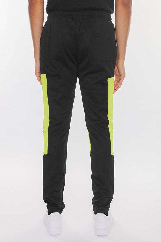 Dynamic Duo Color Block Cargo Track Pants - MENLL