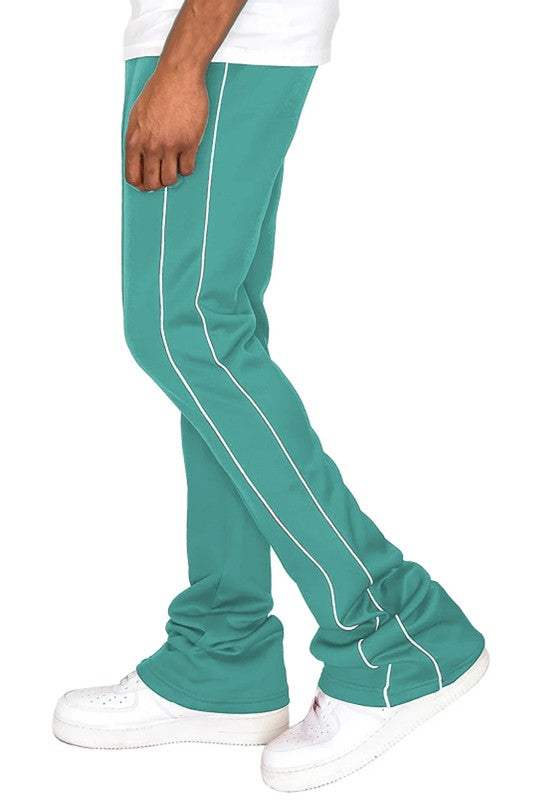 Mens Side Pipe Stacked Flare Pants - MENLL