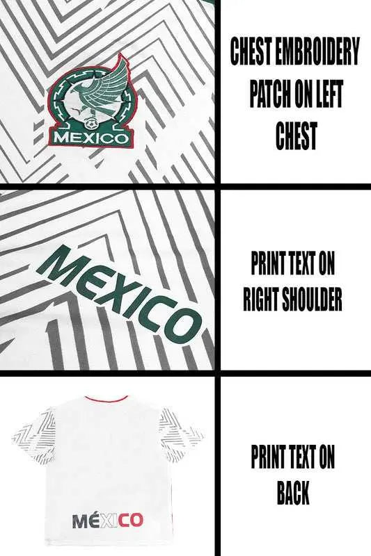 MENLL Mexico World Cup Green Unisex Soccer Jersey - Breathable Fan Gear by MENLL
