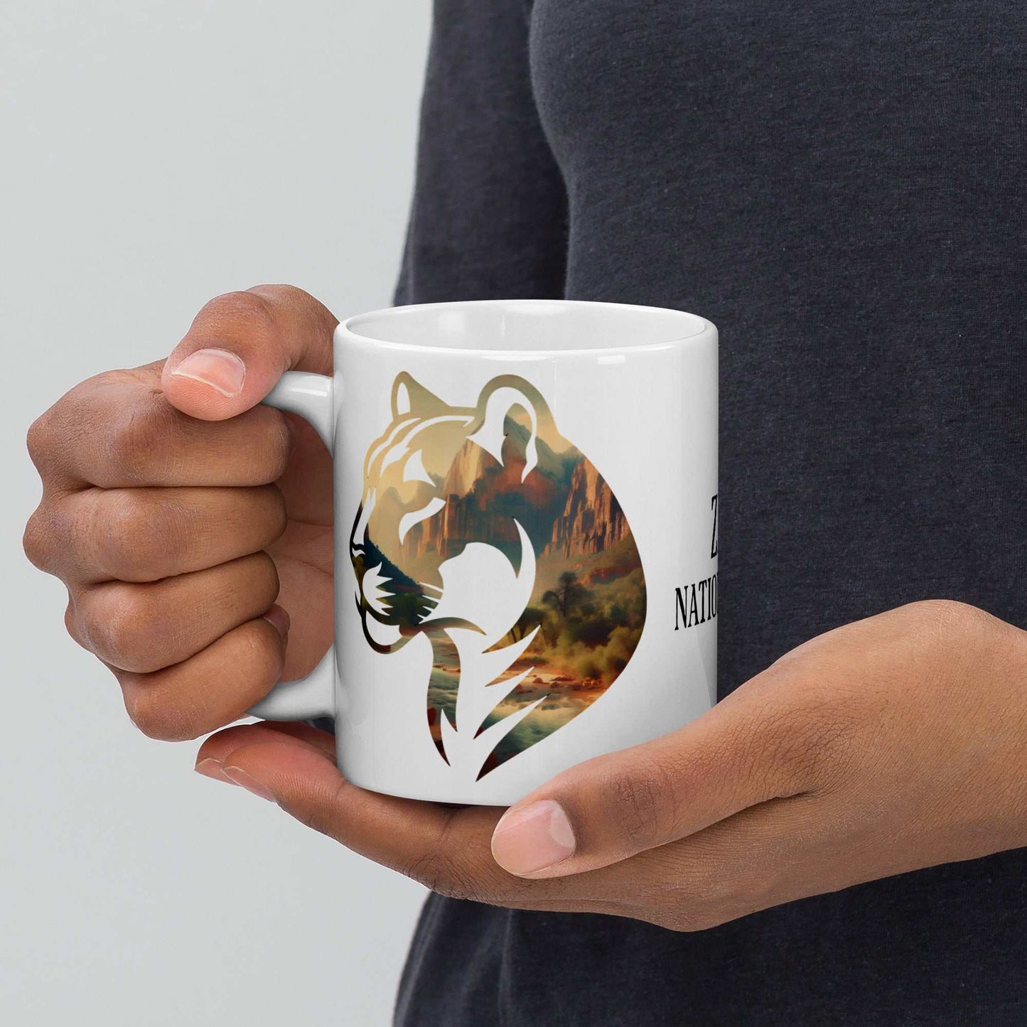 Zion National Park Mountain Lion Mug 11oz, 15oz, or 20oz Mega Mug - MENLL