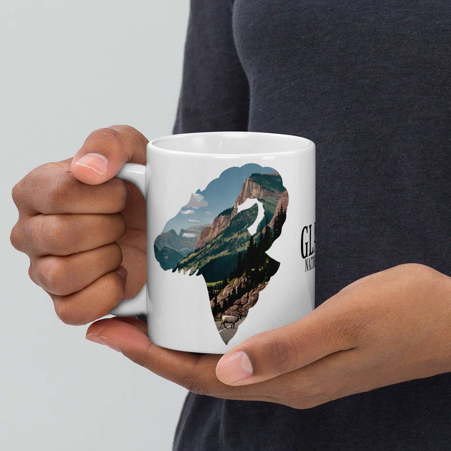 Glacier National Park Big Horned Sheep Mug 11oz, 15oz, 20oz - MENLL