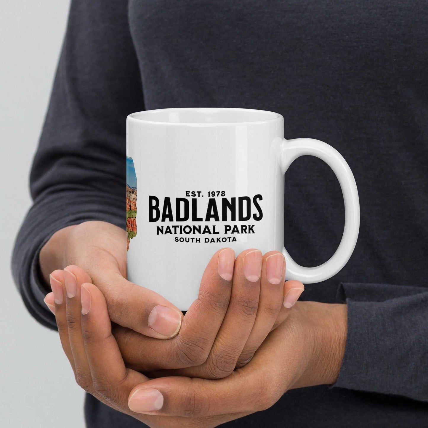 Badlands National Park Bison Mug 11oz, 15oz, 20oz - MENLL