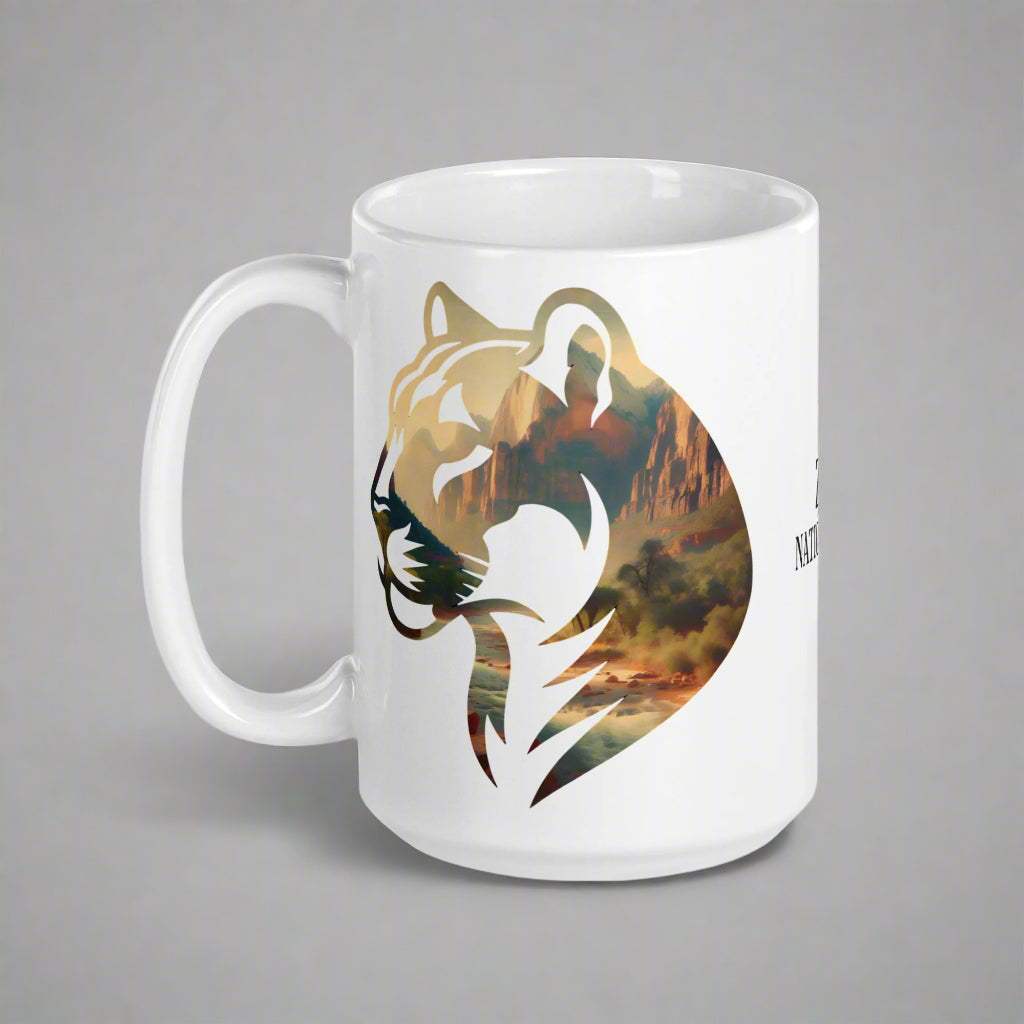 Zion National Park Mountain Lion Mug 11oz, 15oz, or 20oz Mega Mug - MENLL