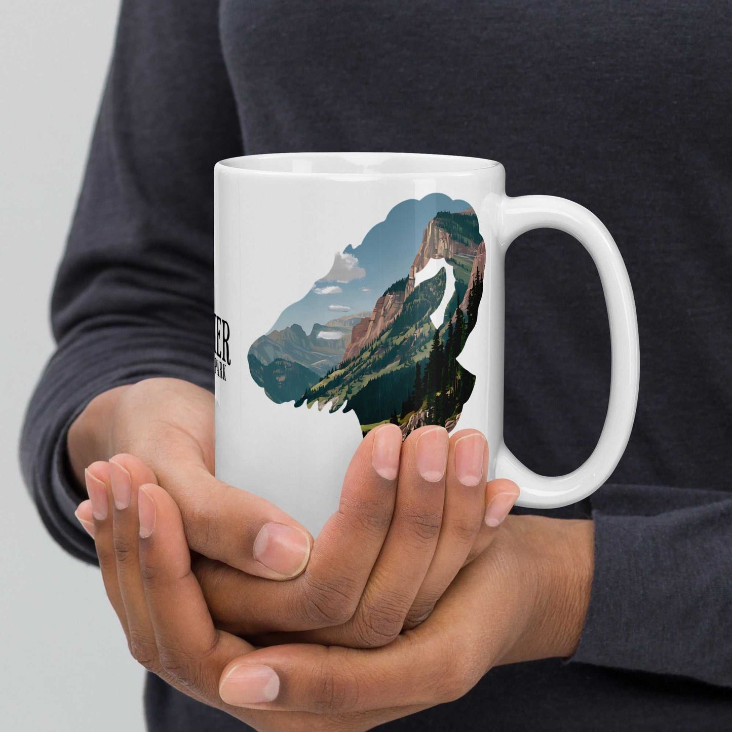 Glacier National Park Big Horned Sheep Mug 11oz, 15oz, 20oz - MENLL
