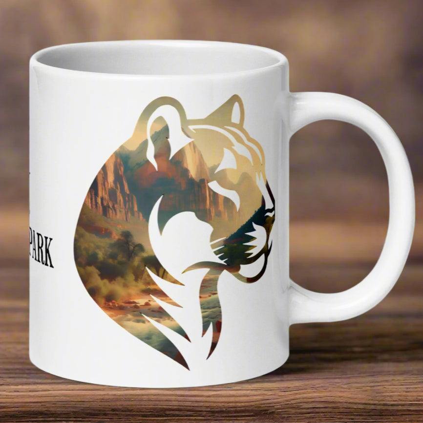 Zion National Park Mountain Lion Mug 11oz, 15oz, or 20oz Mega Mug - MENLL