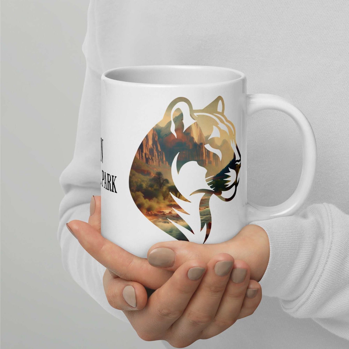 Zion National Park Mountain Lion Mug 11oz, 15oz, or 20oz Mega Mug - MENLL