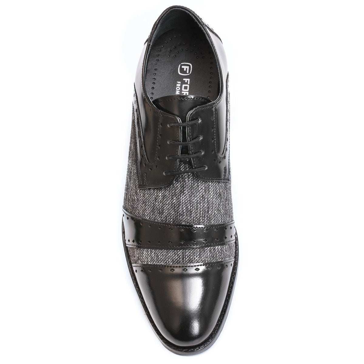 Yuma Leather Textile Derby Style Dress Shoes - MENLL