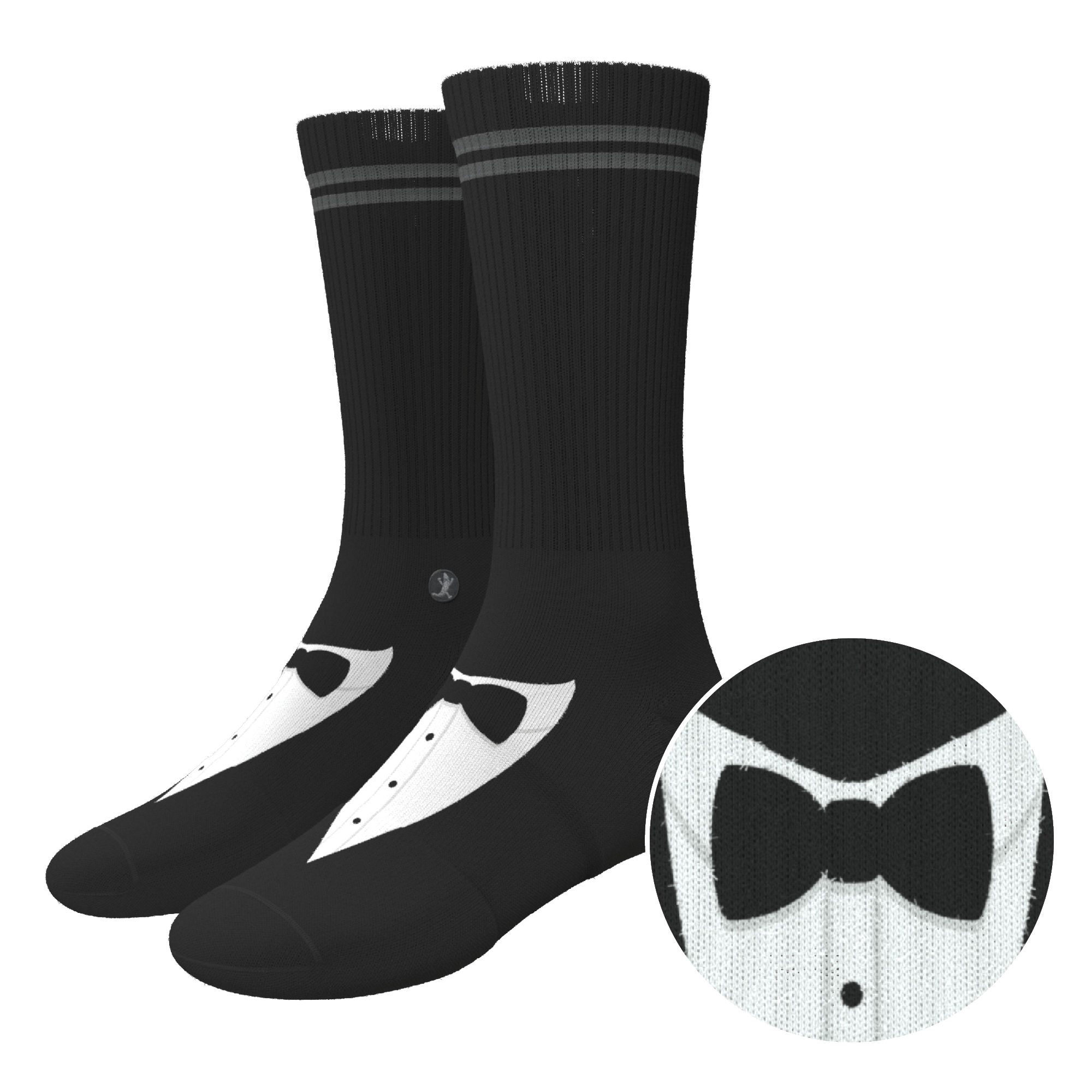 Shinesty The 009 | Tuxedo Heel Hammock™ Crew Socks - Main Product Image