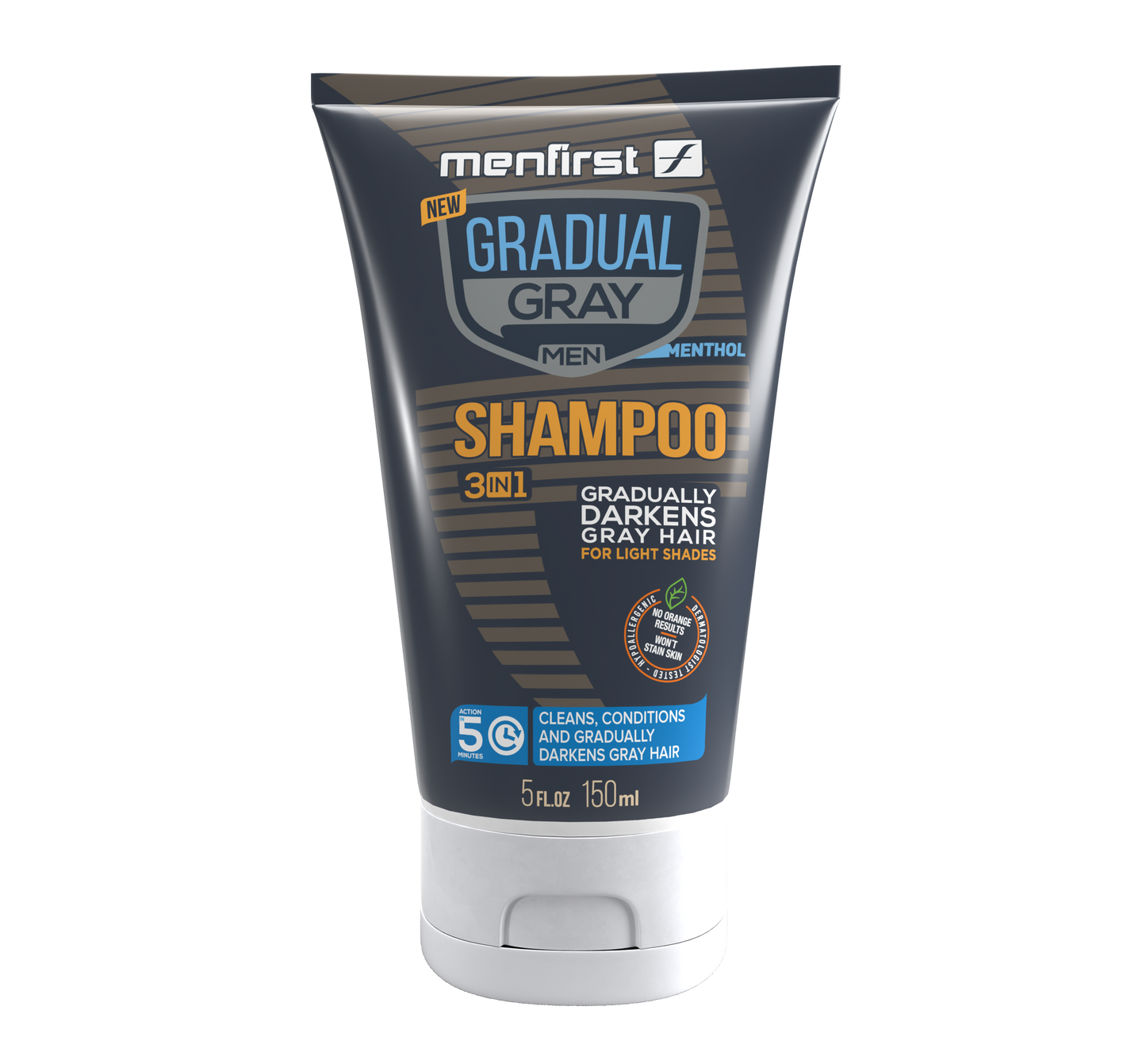 Menfirst Gradual Gray - 3-in-1 Shampoo - Darkening Formula - 1 Pack - Menfirst