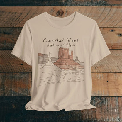 Capitol Reef National Park Unisex T-Shirt Line Art