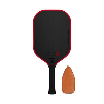 HUDEF Viva Pro™ pickleball paddle with T700 Raw Carbon face and TPU edge for spin and power.