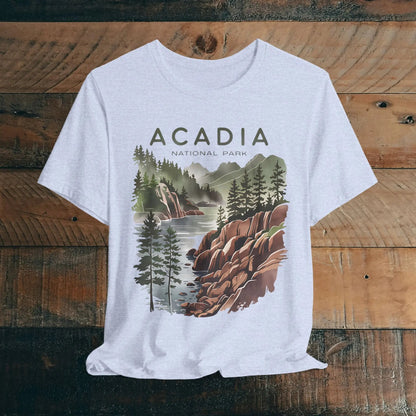 Acadia National Park Unisex  T-Shirt Coastal Art
