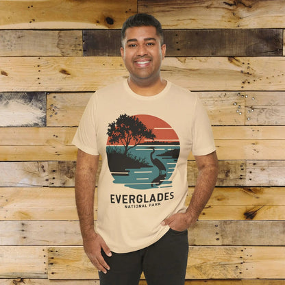 Everglades National Park Unisex Fit T-Shirt Logo Retro Sunset
