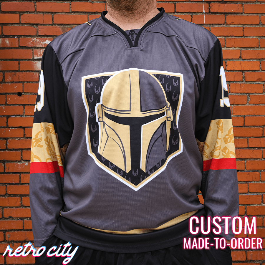Retro City Threads Mando Bounty Hunter Hockey Jersey Sweater - Main Product Image