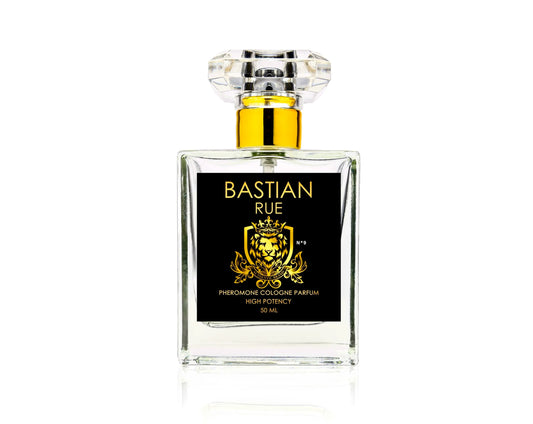 BASTIAN RUE High Potency French Pheromone Cologne bottle.