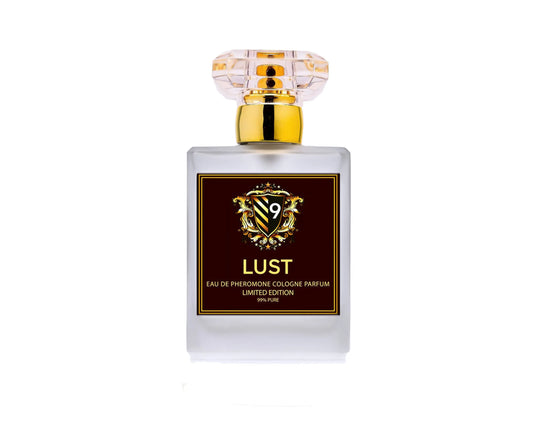LUST- OUD based high potency French pheromone cologne bottle.
