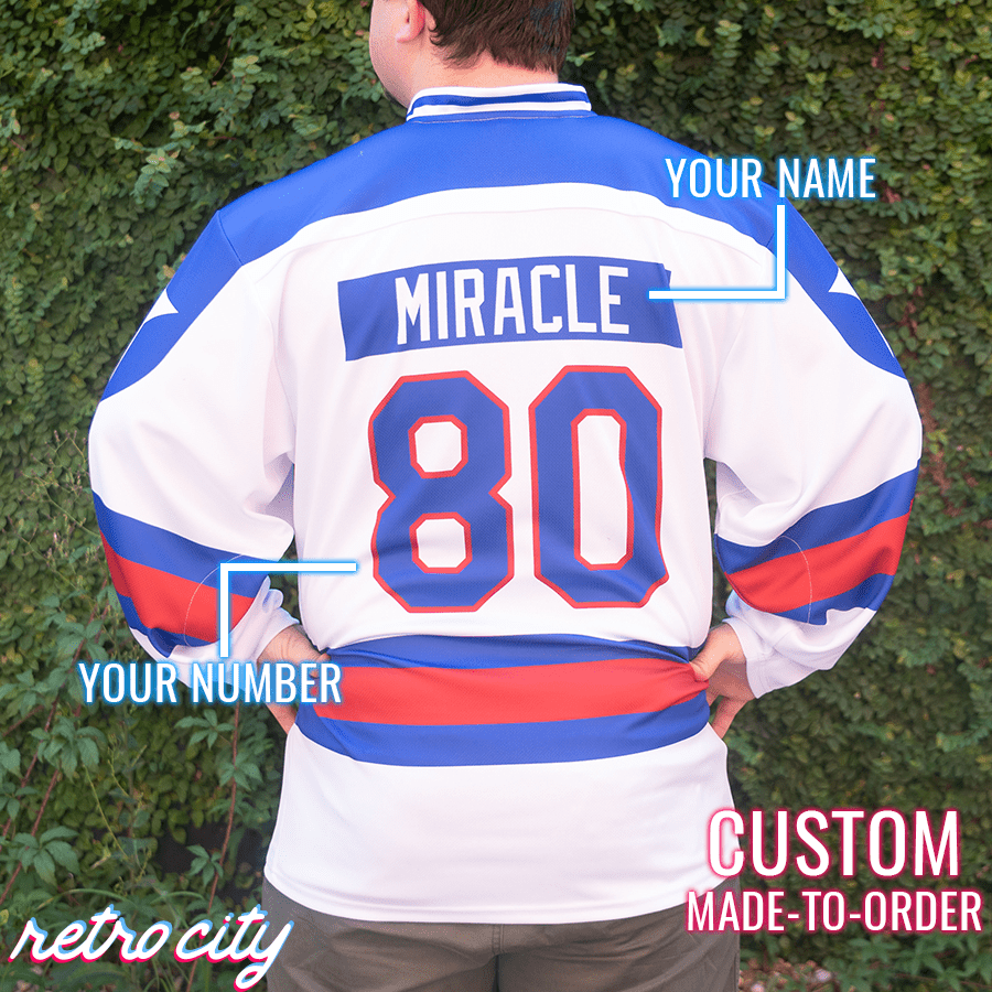Retro City Threads Miracle On Ice USA Custom Hockey Jersey - Alternate Angle