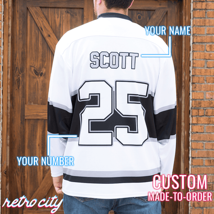 Retro City Threads Dunder Mifflin 'The Office' Custom Hockey Jersey - Alternate Angle