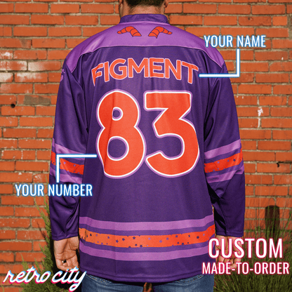 Retro City Threads Dreamfinders Lace-up Hockey Jersey Sweater - Alternate Angle